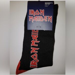 Iron Maiden Women's Black and Red Socks